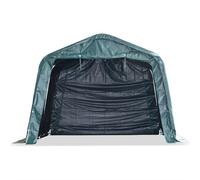 Livestock Shelter Tent Removable PVC 550g/m² 3,3 x 3,2 m Dark Green, Weather Resistant Horse Vaca Sheep Shelter with Steel Frame, UV Protection for Pastures Meadows Paddocks Outdoor Animal Protection