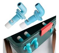 Livewell Systems - Cabezal de pulverización aireador ajustable para salida de peces con codo de 90 grados y manguera de 3/4 a 1 1/8 pulgadas (19 mm)