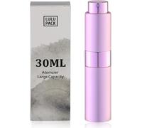 Livfa Atomizador de Perfume Recargable 30 ml, Pulverizador de Aluminio, Botella de Perfume Portátil de Gran Capacidad, Vaporizador para Viaje, Bolso, Colonia y Spray Corporal, 1 Unidad Rosa