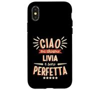 Livia Idea Regalo Personalizzata Amica Nome Divertente Carcasa para iPhone X/XS