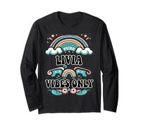 Livia Vibes Only Cute Retro Girls Livia Name Manga Larga