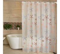 LIVILAN - Cortina de ducha con 12 ganchos, impermeable, 2 en 1, 180 x 180 cm