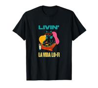 Livin' La Vida Lo-Fi DJ Cat - Chill Beats Vinilo Camiseta