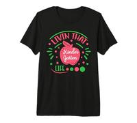 Livin That Kindergarten Life Funny Back To School for Kids Camiseta Premium