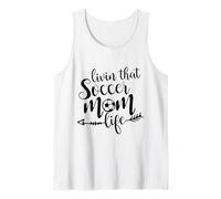 Livin That Soccer Mamá Vida Deporte Padres Animación Squad Camiseta sin Mangas