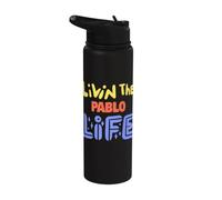 Livin The Pablo Life Funny Pablo Nombre Dicho Stainless Steel Insulated Water Bottle