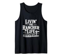 Livin' The Rancher Life Country Style para Rancheros Orgullosos Camiseta sin Mangas
