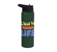 Livin The Teacher Life Funny Teacher Diciendo Stainless Steel Insulated Water Bottle