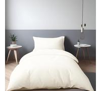 LivinEase Duvet Cover Set - Brushed Microfiber Duvet Cover Set- 100 gsm Super Soft Duvet Cover Set in Solid Colors (Crema, 155 x 200 cm + 1Pillowcase 50 x 80 cm)