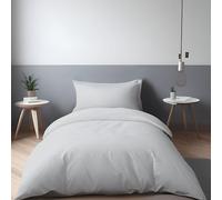 LivinEase Duvet Cover Set - Brushed Microfiber Duvet Cover Set- 100 gsm Super Soft Duvet Cover Set in Solid Colors (Plata, 155 x 200 cm + 1Pillowcase 50 x 80 cm)