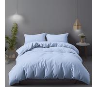 LivinEase Funda Nordica 155 x 220 - Microfibra Juego de Funda de Edredon 155x220 cm y 2 Fundas de Almohada 80x80 cm - Juego de Funda nórdica Azul