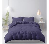 LivinEase Funda Nordica Cama 180 - Microfibra Juego de Funda Nordica 240x260 cm y 2 Fundas de Almohada 65x65 cm - Juego de Funda nórdica Azul Marino