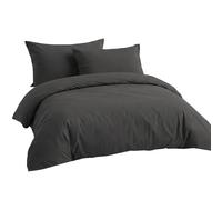 LivinEase Funda Nordica Cama 90 - Microfibra Juego de Funda de Edredon 135x200 cm y 1 Funda de Almohada 80x80 cm - Juego de Funda nórdica Gris