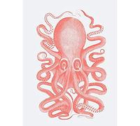 Living Coral Octopus Unframed Art Print Poster Wall Decor 12x16 inch