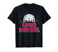 Living Dead Girl Zombie Mujeres Negro Horror Halloween Camiseta