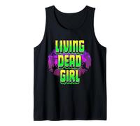 Living Dead Girl Zombie Mujeres Negro Horror Halloween Camiseta sin Mangas