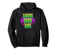 Living Dead Girl Zombie Mujeres Negro Horror Halloween Sudadera con Capucha