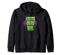 Living Dead Girl Zombie Mujeres Negro Horror Halloween Sudadera con Capucha