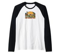 Living in Mid Century Bliss MCM House Design Camiseta Manga Raglan