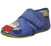 Living Kitzbühel Babyklettschuh Eisbär & Pinguin Recycled Cotton, Pantuflas, Azul (Ocean), 18 EU