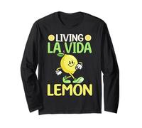 Living La Vida Lemon Cute Walking Citrus Manga Larga