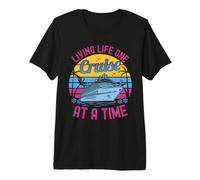 Living Life One Cruise at A Time Funny Cruise Ship Cruising Camiseta Premium