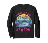 Living Life One Cruise at A Time Funny Cruise Ship Cruising Manga Larga