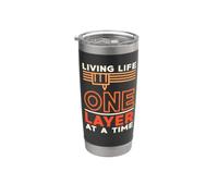 Living Life One Layer At a Time Propietario de impresora 3D de impresión 3D Vaso térmico de acero inoxidable de doble pared