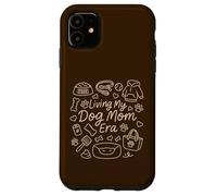 Living My Dog Mom Era, Funny Doodle Graphic Woman Carcasa para iPhone 11