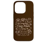 Living My Dog Mom Era, Funny Doodle Graphic Woman Carcasa para iPhone 14 Pro