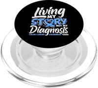 Living My Story Wear - Camiseta de Apoyo para el cáncer colorrectal Azul PopSockets PopGrip para MagSafe