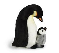 Living Nature-AN392 Living Nature AN392-Pingüino de peluche con pollo, desconocido, color unknown, 27 cm (Keycraft AN392) , color/modelo surtido