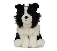 Living Nature Border Collie, Peluche de Perro Suave y Realista, Felpa Ecológica Naturli, 20cm
