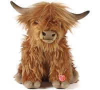 Living Nature Vaca de Peluche con Sonido, Peluche para Bebé, Niño y Adulto, Blandito y Realista, Regalo para Niñas, Niños y Bebés, Animales de Juguete, 22 cm