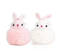 Living Nature Little Clip Pompones Conejito - Llavero, Adorno de Bolsa Lindo