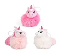 Living Nature Little Clip Pompones Unicornio - Llavero, Adorno de Bolsa Lindo