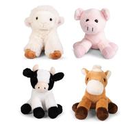 Living Nature Little Colección de Animales de Granja Peluche - Juguetes de Peluche Suaves para Niños, Juguetes Suaves y Acogedores