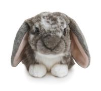 Living Nature Peluche de Conejo Gris holandés con Orejas de Lop, Regalo Suave y Esponjoso para niños, muñeca para niños y niñas, Respetuoso con el Medio Ambiente, 26 cm