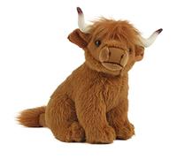 Living Nature Vaca Highland, Juguete de Granja Suave y Realista, Peluche Naturli, 16 cm