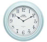 Living Nostalgia Reloj de Pared Vintage, Azul Vintage, 25,5 cm