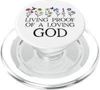 Living Proof of a Loving God Quote Christian Jesus Loves You PopSockets PopGrip para MagSafe