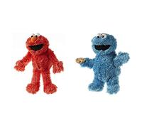 Living Puppets S707 Elmo Sesame Street - Marioneta de Mano, Color Rojo & S703 - Marioneta del Monstruo de Las Migas, Color Azul