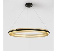 Living Room Creativity Personality Kitchen Pendant Round Shape Showroom Art LED Chandelier Lighting Circle Ring Hanging Lights Tricolor Dimming, Chandeliers
