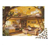 Living Room Jigsaw Puzzle 1000 Piezas Papel Reciclado Treehouse Jigsaw Puzzles Educational Game Challenge Fun Family Game para Adultos and Age 10 70x50cm/1000pcs