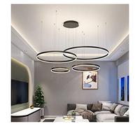 Living Room Large Chandelier Loft Modern Light Villa Stairwell Hotel Circle Pendant Lights for The Kitchen for Dining Room Lamps Modern LED Chandelier (40 60)