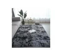 Living room rug, high pile, 160 x 230 cm, dark gray, soft and non-slip, made of polypropylene fiber - VHV