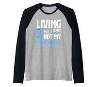 Living Story Not My Diagnosis - Camiseta de Apoyo para el cáncer colorrectal Camiseta Manga Raglan