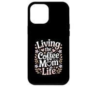 Living The Coffee Mom Life Cafeína Amante Corazones Carcasa para iPhone 12 Pro MAX