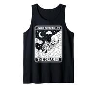 Living The Dead Life Skeleton Dreamer Tarot Occult Camiseta sin Mangas