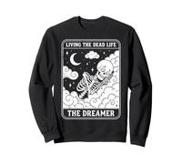 Living The Dead Life Skeleton Dreamer Tarot Occult Sudadera